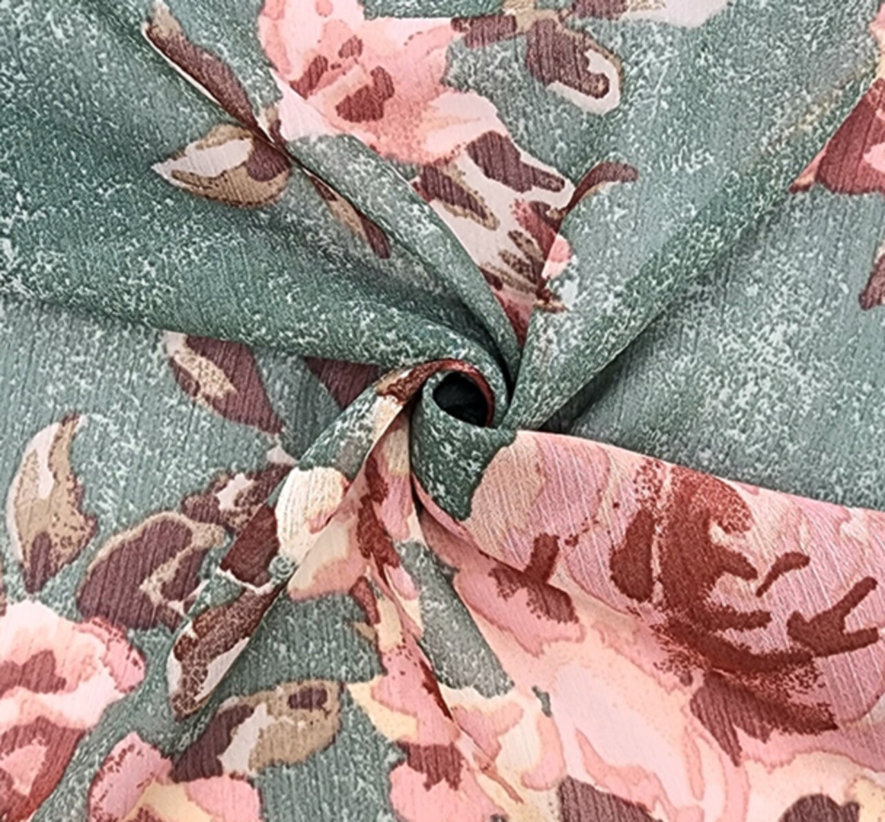 1 Yard Dark Ivy Yoryu Chiffon Apparel Fabric, Sheer, Lightweight, 57/58" Wide,100% polyester